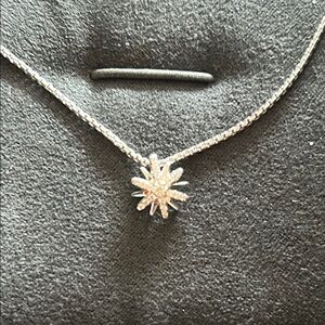 Sterling Silver Starburst Pendant Necklace